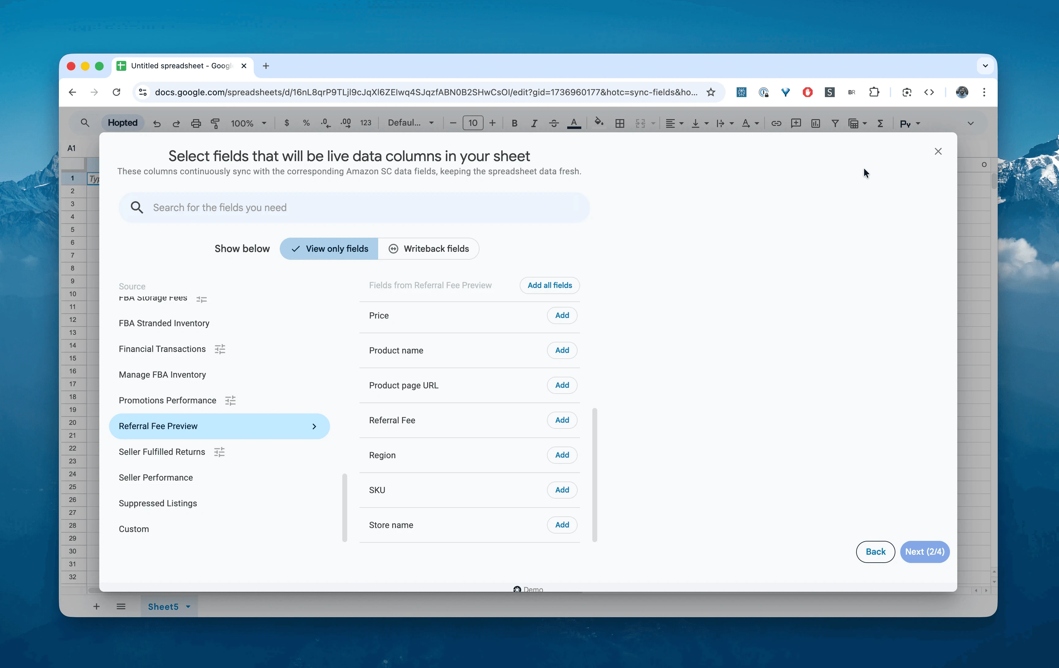 Výběr Referral Fee Preview v Hopted